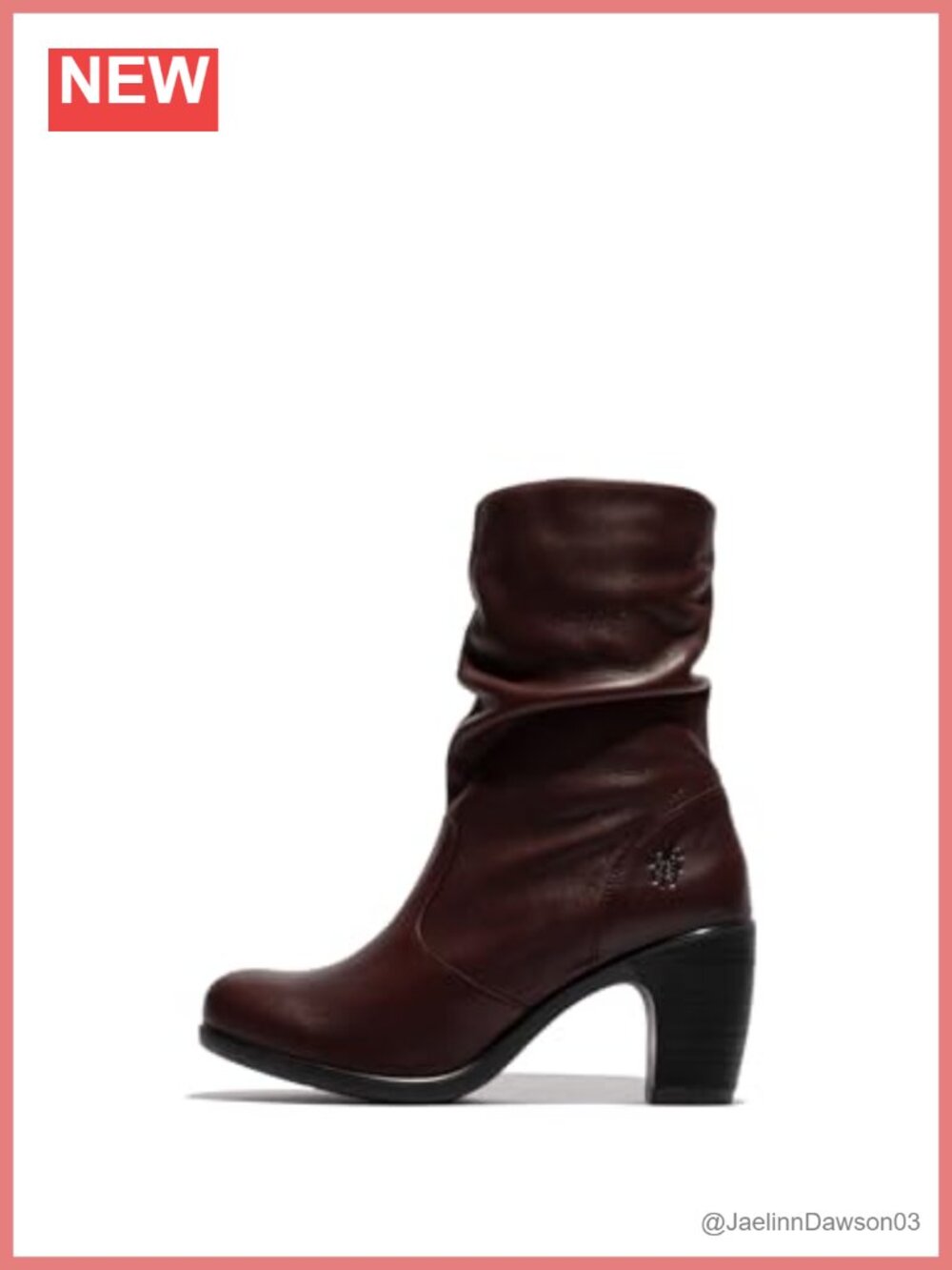 Leather Mid-Calf Chelsea Boots, Waterproof Zip Block Heel